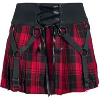 Heartless Jupe courte de - Jupe Hesper - XS - XXL - pour Femme - noir/rouge - Taille L