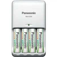 Panasonic BQ-CC03 - Batterie nickel-métal hydrure (NiMH), Intérieur, AA, AAA, Hybride, Chargeur de batterie hybride (blanc)