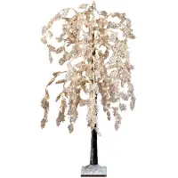 Lumineo Microled Willow Tree With Snow Effect 70x180 Cm Doré
