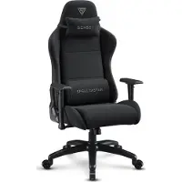 Sense7 Fauteuil gaming Spellcaster FUKU XL, fauteuil de bureau, fauteuil de bureau ergonomique, fauteuil pivotant avec appuie-tête pouvant supporter jusqu'à 160 kg, fauteuil noir