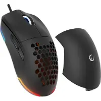 Rampage Souris de jeu filaire , 12 800 DPI, modèle Blink, couleur noire