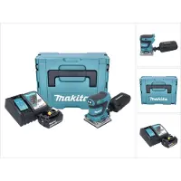 Makita DBO 484 RG1J Akku Schwingschleifer 18 V 112 x 102 mm + 1x Akku 6,0 Ah + Ladegerät + Makpac