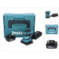 Makita DBO 480 G1J Akku Schwingschleifer 18 V 112 x 102 mm + 1x Akku 6,0 Ah + Makpac - ohne