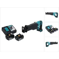 Makita DJR 187 RF Scie réversible sans fil Scie sabre Brushless 18V + 2x Batteries 3,0Ah + Chargeur