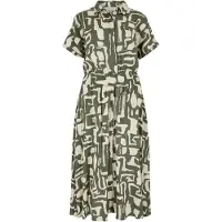 Apricot Robe-chemise mastic / olive