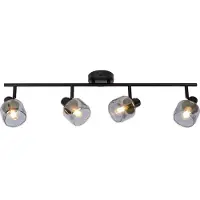 Lucide Lampe de plafond Bjorn Noir à 4 lumières