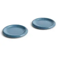 HAY Barro Assiettes Ø18 cm - Lot de 2 Dark Blue
