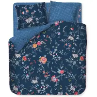 Pip studio Housse de Couette Pip Studio Flower Festival Bleu Foncé Percal-260 x 240 cm | Extra Large