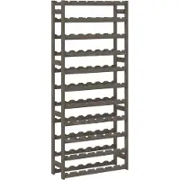 vidaXL Casier à bouteilles pour 77 bouteilles gris bois pin solide