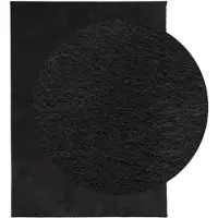 vidaXL Tapis HUARTE à poils courts doux et lavable noir 140x200 cm