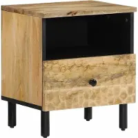 vidaXL Table de chevet 40x33x46 cm Bois de manguier solide