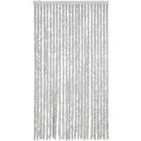 vidaXL Rideau anti-mouches Gris 100x230 cm Chenille