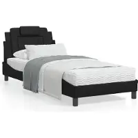 vidaXL Cadre de lit "Viana" sans matelas noir 90x200 cm similicuir