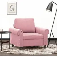 vidaXL fauteuil rose 60 cm velours