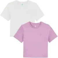 We fashion T-Shirt violet / blanc