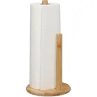 Relaxdays Porte-rouleau de cuisine, Distributeur d'essuie-tout, Marron