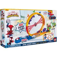 Spidey and his Amazing Friends Spidey et ses super amis SNF0295 - Super Loop Track Set, Looping avec véhicule métallique Spidey