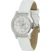 GUESS Montre à affichage analogique argent / blanc