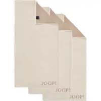 JOOP! Serviette 'Doubleface' crème / beige foncé