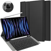 Just in Case Slimline Apple iPad Pro 12,9 pouces (2021) Étui Clavier Noir AZERTY