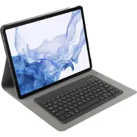 Cazy Housse pour Tablette avec Clavier compatible avec Samsung Galaxy Tab S8 Plus - Étui Clavier Bluetooth AZERTY - Noir