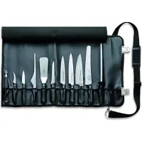 Dick Rolltasche Lederoptik 11-teilig + Küchenmesser Fruchtausstecher Gabel