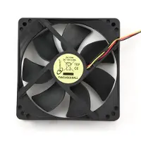 Gembird FANCASE3/Boule (120 mm, 1x), Ventilateur PC, Noir