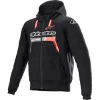 Alpinestars Chrome Ignition Hoodie ,Noir/Rouge Néon/Gris ,M