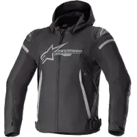 Alpinestars Zaca, veste textile imperméable ,Noir/Gris Foncé ,XXL