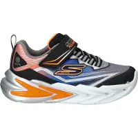 SKECHERS Baskets 'FLEX-GLOW ULTRA' bleu / gris / orange / noir
