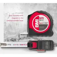 Bmi Mètre a ruban de poche, Blanc/noir/rouge, twoCOMP 8mx25mm