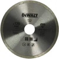 DeWalt Disques diamantés - - DT3713-QZ - 125mm Ø - Jante continue - Tronçonnage à sec