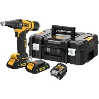 Metabo Riveteuse XR 18V 2Ah Brushless 4,8 mm - 2 batteries renforcées, coffret TSTAK - DCF403D2GT-QW