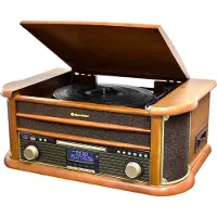 Roadstar Tourne-disque Bluetooth Wooden Retro Syle Usb Dab+ Cd Cassette (hif 1993 Dbt)
