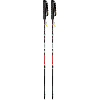 Guidetti - Bâtons de trail pliables - Silver Aéro en Aluminium - Taille 130 cm - Rouge
