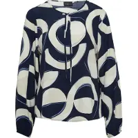 s.Oliver Black Label Chemisier ivoire / bleu marine