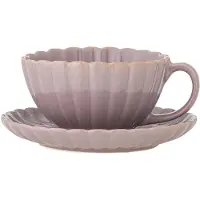 Bloomingville Ensemble de 6 tasses et soucoupes Latina roses