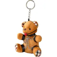 Master Series Unisexe, Porte-clés, Geknebelter Teddybär Schlüsselanhänger, Marron, Orange