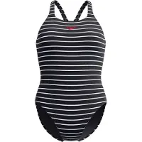 Speedo Endurance+ Printed Medalist Swimsuit Gris UK 38 Femme