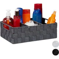 Relaxdays Corbeille de rangement avec compartiments (32 cm, 1x)