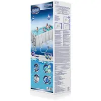 Bestway Power Steel Ensemble de piscine rectangulaire 412x201x122 cm