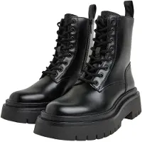 Pepe Jeans pour femme. PLS50497 Bottines Queen Bass noires (37), 1 à 3 cm, Fermeture éclair, Casuel