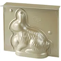 Dr. Oetker Dr.Oetker 1870 Moule Gateau Lapin, Moule Pour Lamala, Moule A Lammele, Moule À Gâteau Pâques, Moule Lapin, Moule 3d, Moule Pâtisserie, Acier, Doré, 21,5 X 19 X 6 Cm
