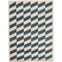 HAY - Shift Kelim Rug 140x200 Blue