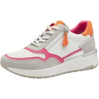Marco Tozzi Baskets basses gris / orange / rose / blanc