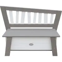 Axi Banc de rangement Corky Gris et blanc