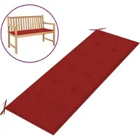 vidaXL Coussin de banc de jardin rouge 150x50x3 cm tissu oxford