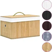 vidaXL Boîtes de rangement en bambou 4 pcs. noir