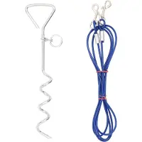 DKD Home Decor Laisse pour chien avec piquet 5 m