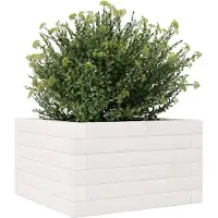 vidaXL Jardinière blanc 40x40x23 cm bois de pin massif